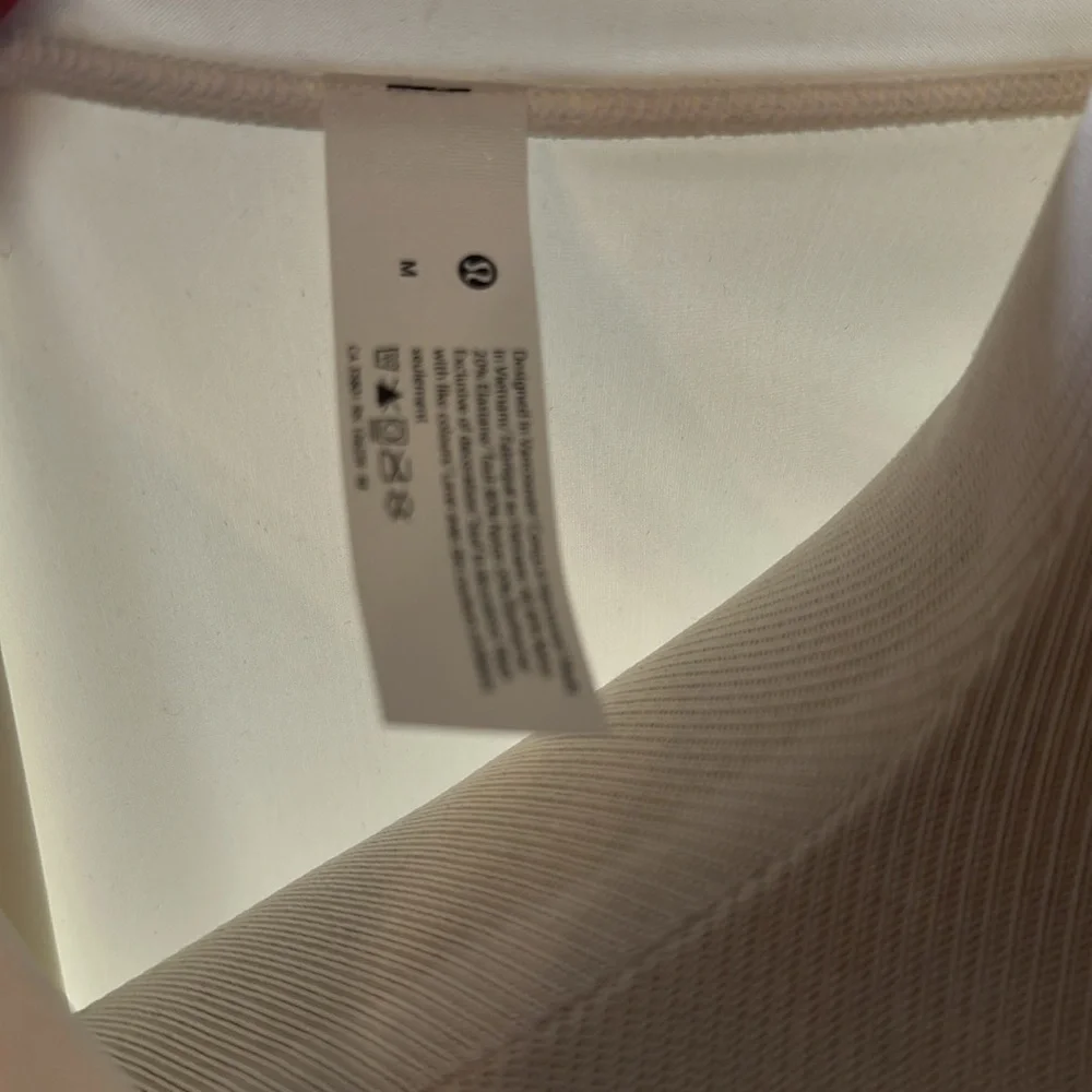Lululemon White SPF50 Swim Top, Medium, Like New